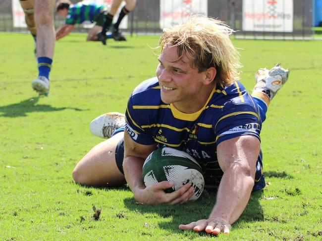 Frankie Goldsbrough. Easts v GPS in Colts 1 club rugby action. Saturday April 6, 2024.