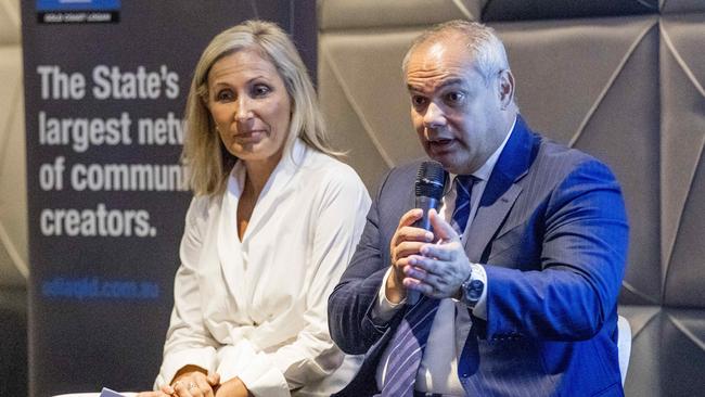 Mayoral debate between Tom Tate and Mona Hecke at a UDIA lunch at the Hilton in Surfers Paradise. Picture: Jerad Williams