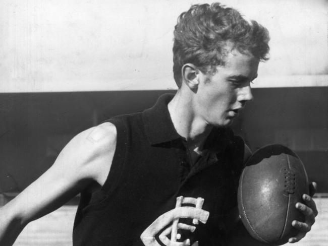 Walls in his playing days. Picture: Bob Buchanan.