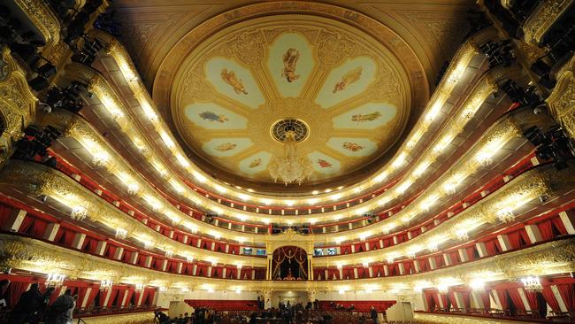 The gilt, cavernous magnificence of The Bolshoi Theatre.