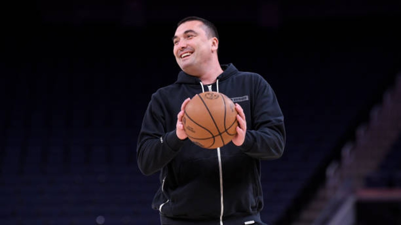 SAN FRANCISCO, CA - FEBRUARY 24: Golden State Warriors assistant coach Dejan Milojevic looks on before the game against the Houston Rockets on February 24, 2023 at Chase Center in San Francisco, California. NOTE TO USER: User expressly acknowledges and agrees that, by downloading and or using this photograph, user is consenting to the terms and conditions of Getty Images License Agreement. Mandatory Copyright Notice: Copyright 2023 NBAE (Photo by Noah Graham/NBAE via Getty Images)