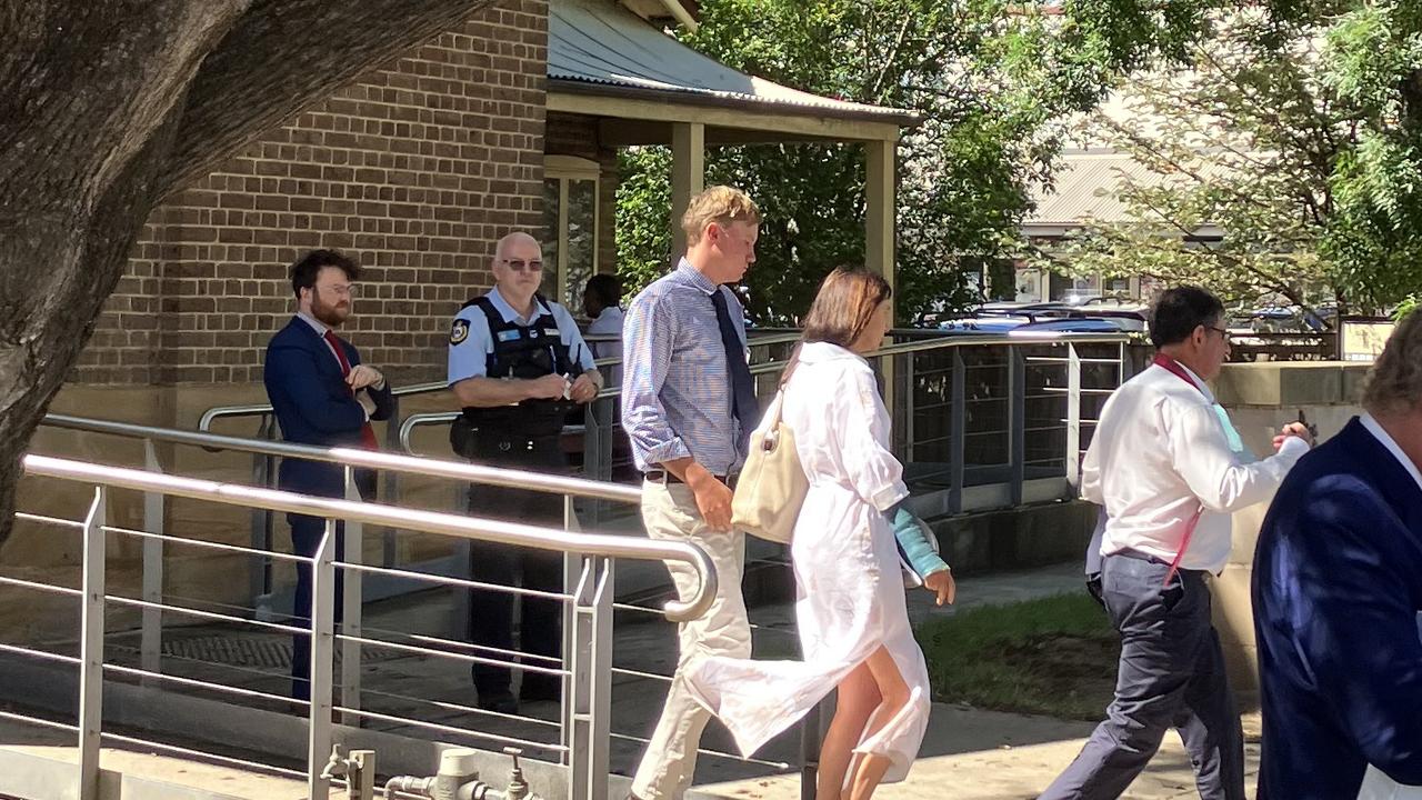 Lachlan Chittenden leaves court with his mother on Friday. Picture: Heath Parkes-Hupton