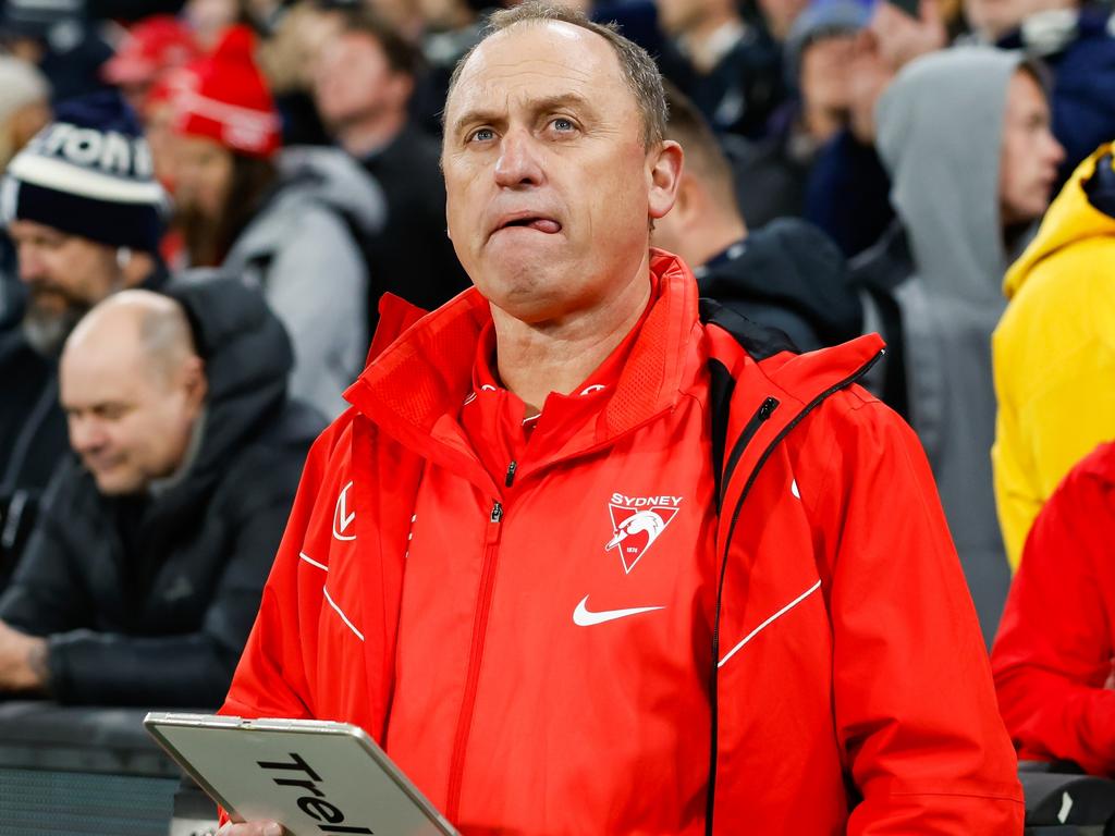 John Longmire knows improvements will need to be made after bowing out in the first week of the 2023 finals. Picture: Dylan Burns/AFL Photos via Getty Images