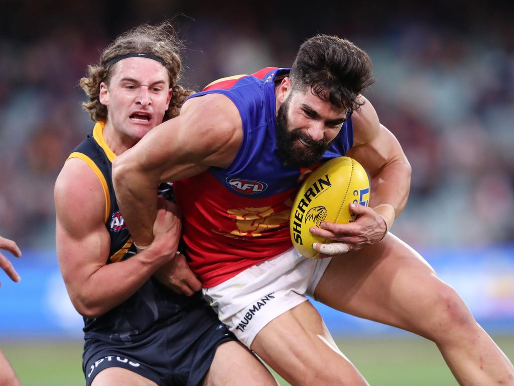 Marcus Adams has been strong for the Lions this season. Picture: Sarah Reed/AFL Photos via Getty Images