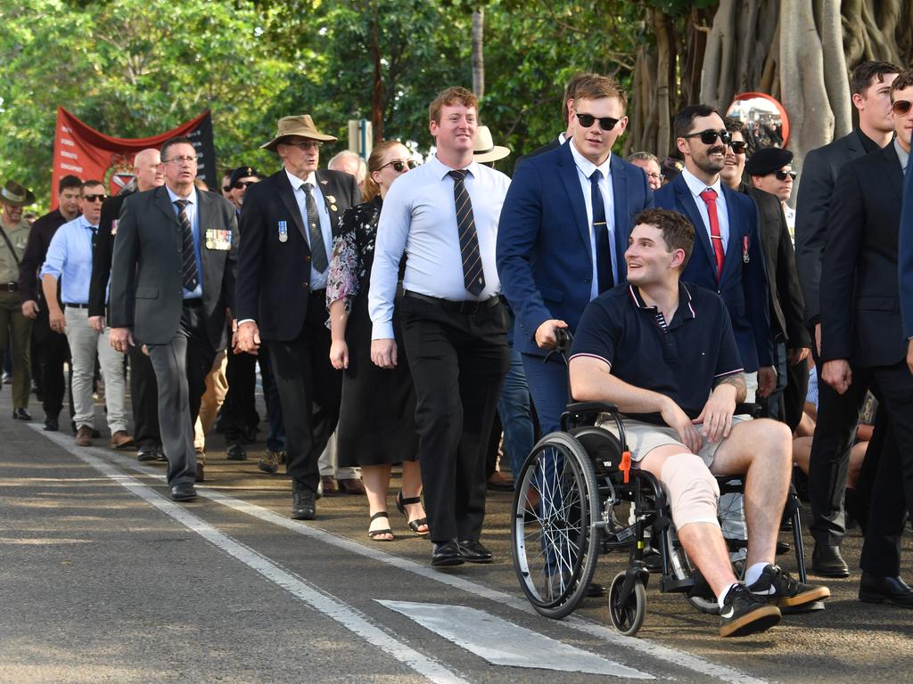 Anzac Day 2025. Strand parade in Townsville. Picture: Evan Morgan