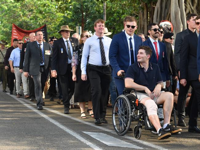 Anzac Day 2025. Strand parade in Townsville. Picture: Evan Morgan