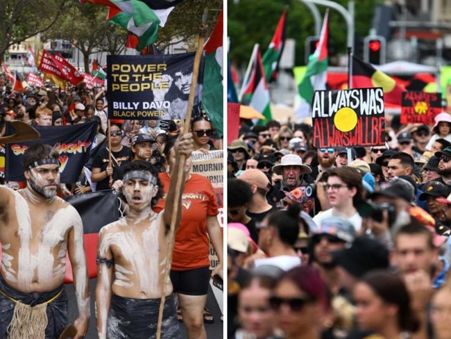 Thousands gathered across the country for 'Invasion Day' and 'Survival Day' protests. Picture: NewsWire.