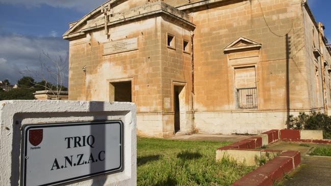 Australia Hall in Pembroke, Malta. It was built in 1915 by the Australian Branch of the Red Cross as a recreation centre/theatre to serve injured ANZAC troops. Picture: Ella Pellegrini