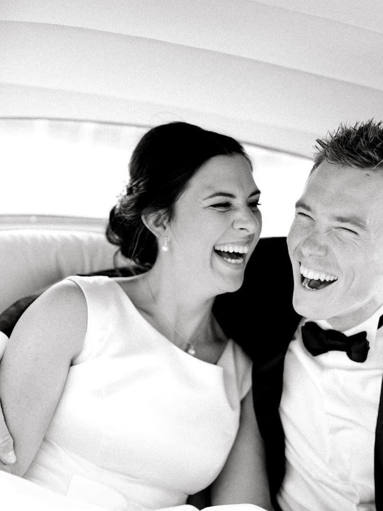 Melissa Hoskins and Rohan Dennis on their wedding day. Picture: Social Media