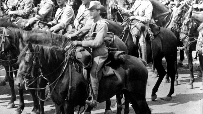 Private Harry 'Breaker' Morant (forefront) before going to the Boer War in 1900.