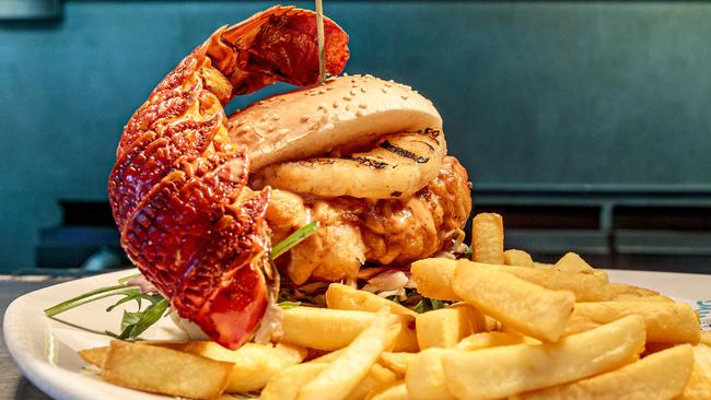 The lobster burger at Blu By Australian Seafood Group.