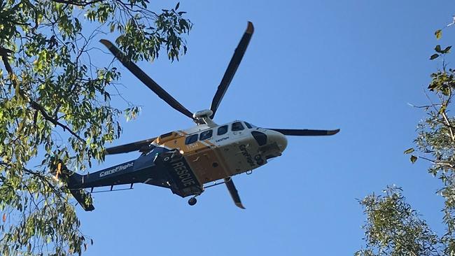 The woman was flown to hospital by a CareFlight rescue helicopter. (Picture: Supplied)