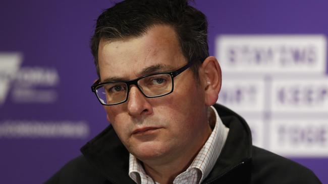 Victorian Premier Daniel Andrews speaks to the media during a press conference in Melbourne. Picture: Daniel Pockett