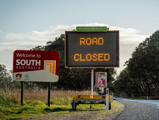 The south Australian / Victorian border. Picture: Jake Nowakowski