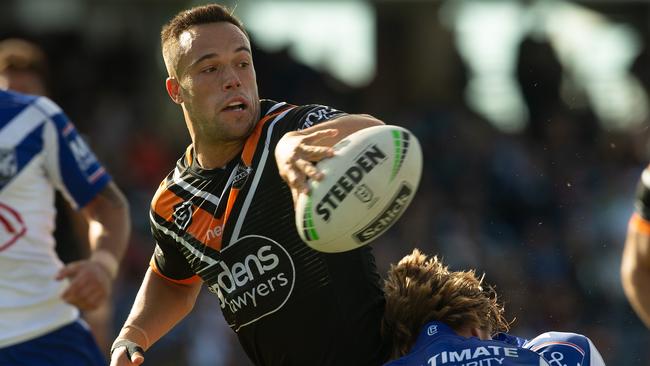 Luke Brooks in action for Wests Tigers. Picture: AAP