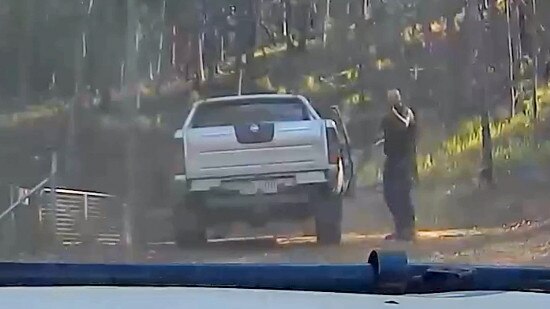 A screen grab from footage taken from Brett Forte’s vehicle.