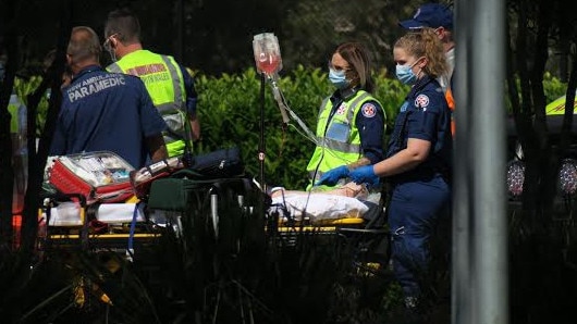 A motorcycle rider is in a critical condition after her bike collided with a car in Wyong. Picture: Richard Noone