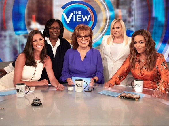 Meghan McCain, second from right, with her former View co-hosts, has slammed “out of touch” Meghan Markle. Picture: Walt Disney Television