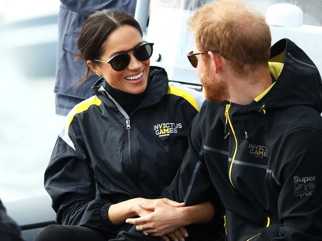 The loved-up pair enjoy the view. Picture: Getty