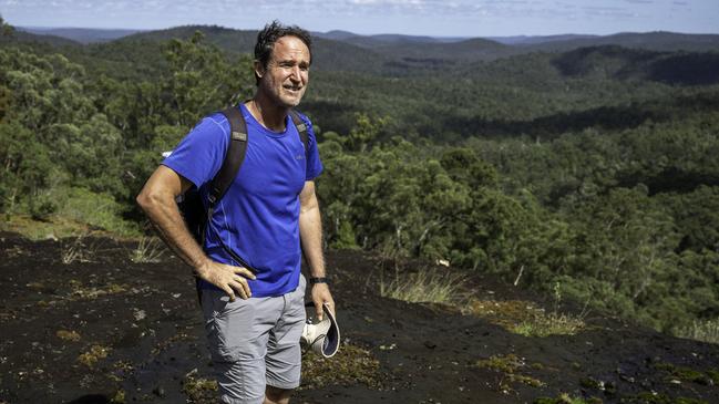 Environmentalist Steven Nowakowski near the site of the Chalumbin Wind Farm in Queensland. Picture: Steven Nowakowski