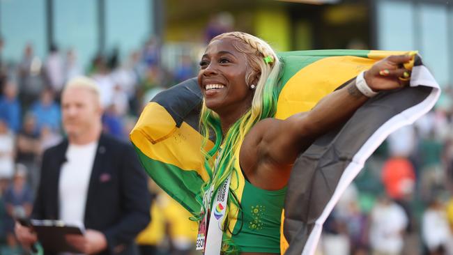 What a performance from Shelly-Ann Fraser-Pryce. Photo by Christian Petersen/Getty Images