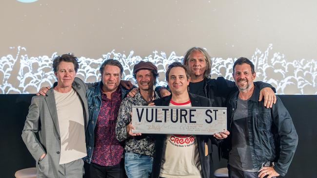 Powderfinger the exclusive fan event and film screening celebrating the 20th anniversary of its 2003 album Vulture Street hosted by author Trent Dalton. Picture: Marianna Heberley / Supplied