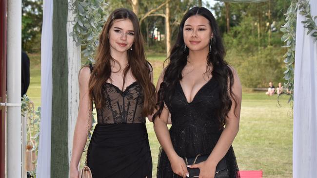 Meghan Jones and Samantha Murphy at the Gympie State High School Formal 2022.