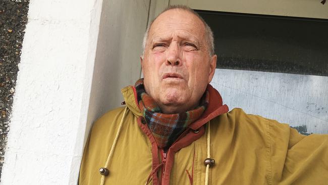 Convicted Whiskey Au Go Go firebomber James Finch in front of his home in Basildon, east of London. Picture: Ella Pellegrini