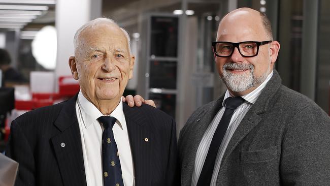 Wallace Bishop Junior and current CEO Stuart Bishop after being inducted into the Queensland Business Hall of Fame.