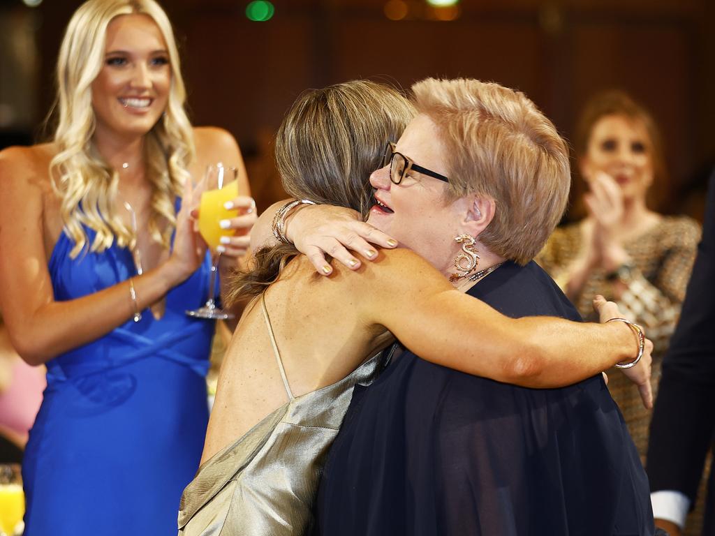 And one for mum too! Picture: AFL Photos/Getty Images