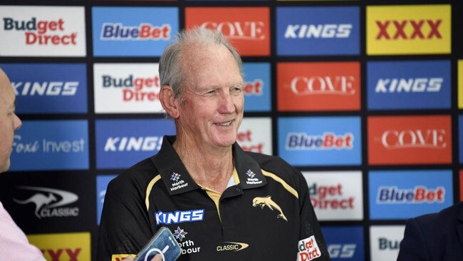 Wayne Bennett on day one of the Dolphins' pre-season. NRL Imagery