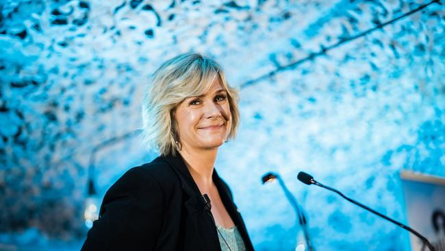 Independent MP for Warringah Zali Steggall at her official 2022 federal election campaign launch in Manly on Thursday where she vowed to push to make politicians more accountable to taxpayers. Picture: Supplied