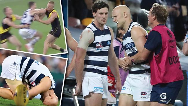 The 2020 AFL Grand Final has been marred by early injuries.