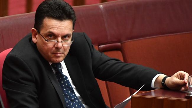 Senator Nick Xenophon in Federal Parliament. Picture AAP Image/Mick Tsikas