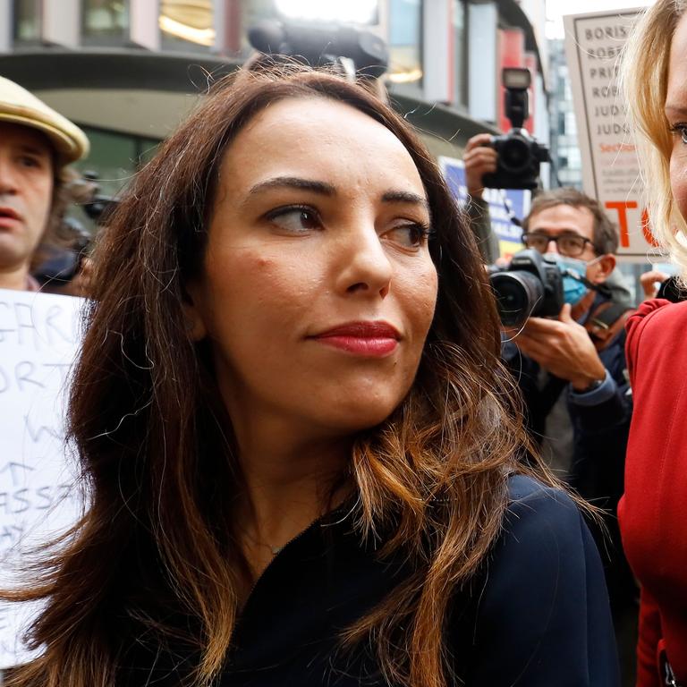 Mr Assange’s partner Stella Morris arriving at court last month. Picture: Tolga Akmen/AFP