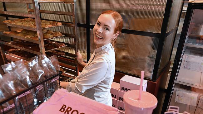 Brisbane’s cookie queen Brooke Seward will open a new store at Chermside. Picture: Lyndon Mechielsen/Courier Mail