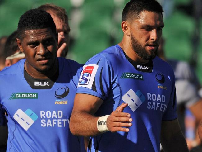 (FILES) This file photo taken on April 9, 2017 shows Western Force players leaving the field following their Super Rugby match against South Africa’s Kings in Perth. Western Force on August 23, 2017 won the right to appeal their axing from Super Rugby, as the Australian Rugby Union rejected a major cash injection from a mining magnate to keep the club in the competition. / AFP PHOTO / Greg Wood / --IMAGE RESTRICTED TO EDITORIAL USE - STRICTLY NO COMMERCIAL USE--