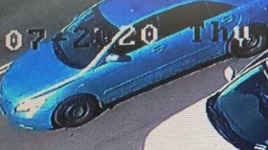 CCTV still shows a blue Toyota Camry driver sought over an Ipswich fatal incident. Picture: QLD Police