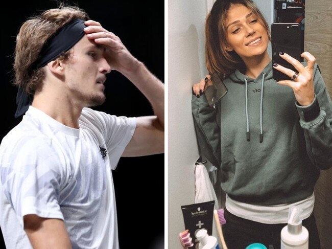 Olga Sharypova and Alexander Zverev.