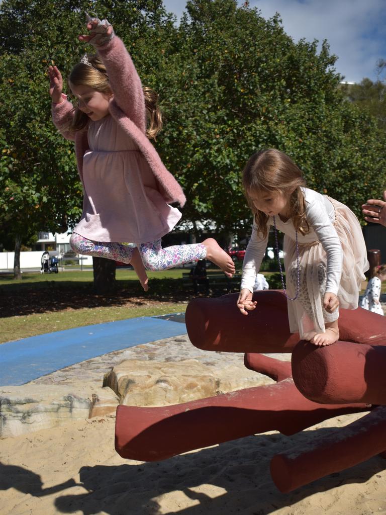 Zayla Wallace and Elle Morton at Cotton Tree. Picture: Kristen Camp