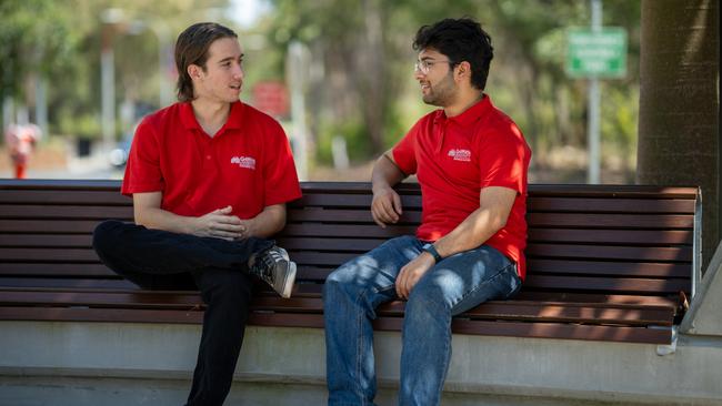 Manit Gopal and Ethan Daley are studying their dream degrees at Griffith University.