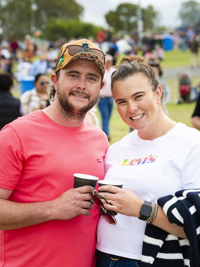 Carl Diedrich and Kylie O'Shea at Meatstock at Toowoomba Showgrounds, Saturday, April 9, 2022. Picture: Kevin Farmer