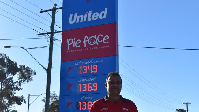 Warwick United owner Umer Muhammad said the Wallace St servo being listed as a COVID exposure site had significantly affected customer numbers in less than 24 hours. Picture: Jessica Paul