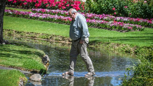 Dansie visiting the scene of Helen’s murder during his trial in October 2019. Picture: Sam Wundke