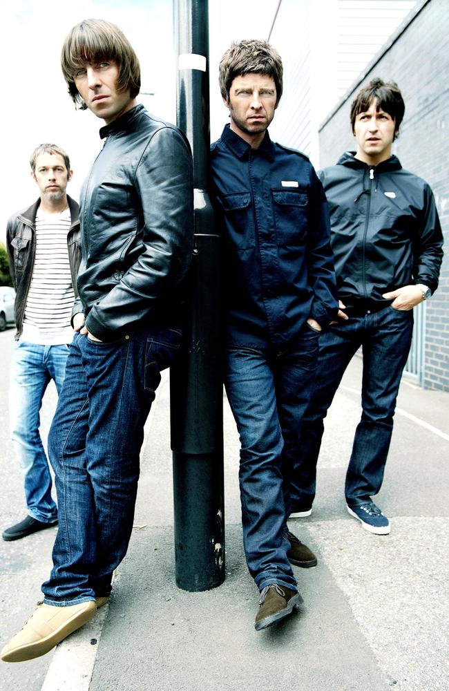Oasis in 2008 L-R: Gem, Liam, Noel and Andy. Picture: Sony BMG
