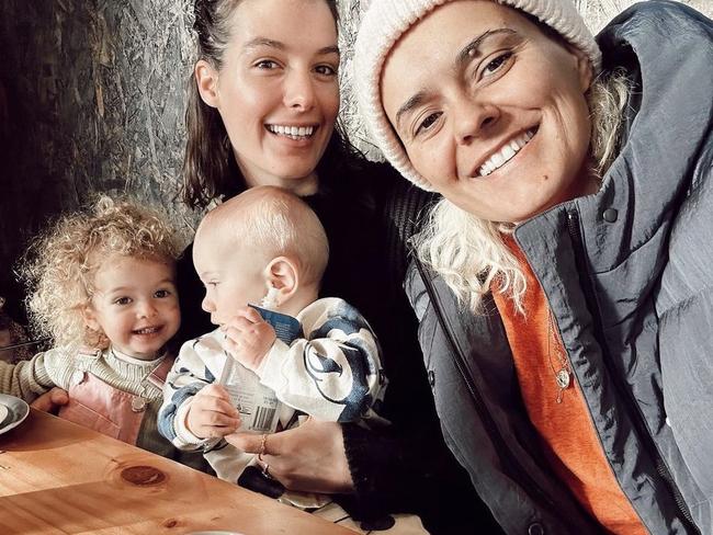 Moana Hope and Isabella Carlstrom with their two children