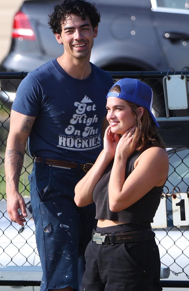 Joe Jonas and new girlfriend Stormi Bree enjoy bowling at the Bondi Bowling Club. Picture: Khapbm/Backgrid.