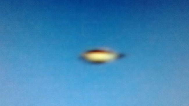 a UFO filmed by Alan Ferguson over Acacia Hills. Picture: Alan Ferguson