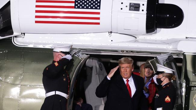 President Donald Trump arrives in Georgia. Picture: AFP