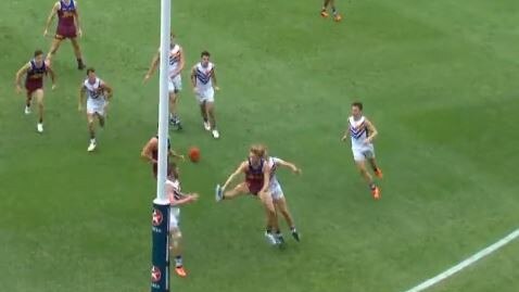 Will Ashcroft goal of the year contender at the Gabba. Round 7.